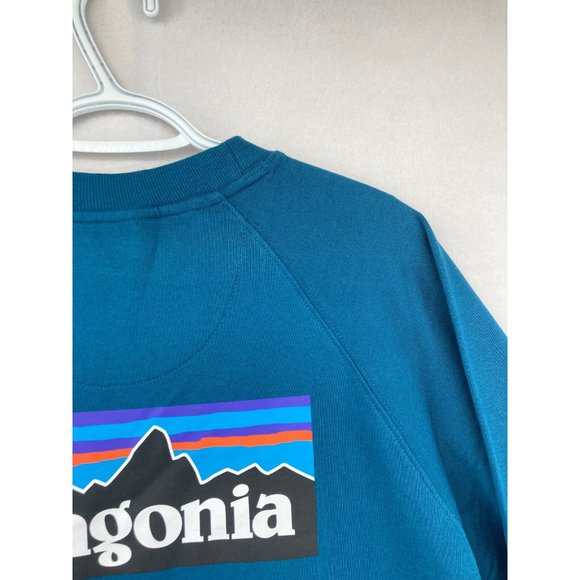 Patagonia Men's P-6 Blue Long Sleeve Organic Sweatshirt Crewneck Size Small NWT - Picture 6 of 9